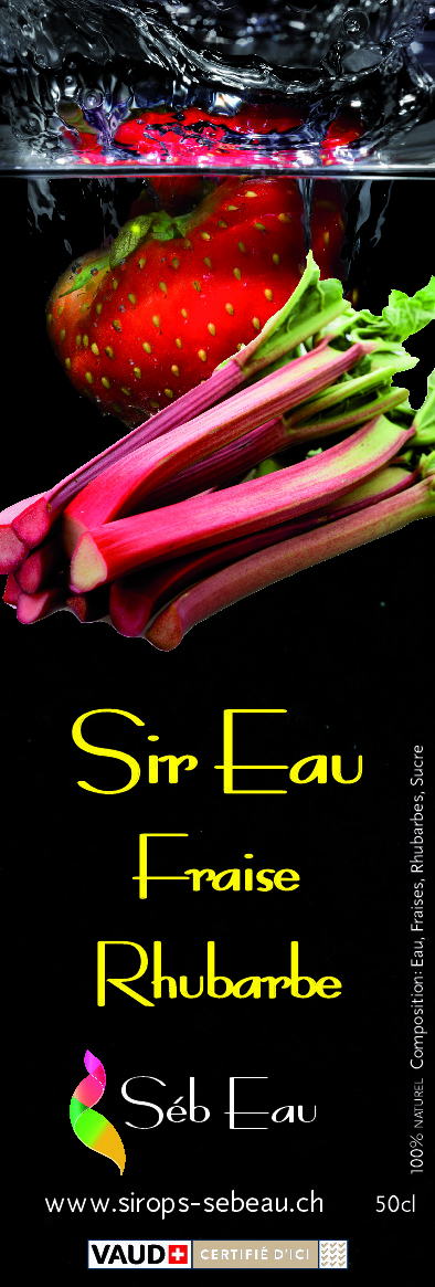 Etiquette Fraise Rhubarbe