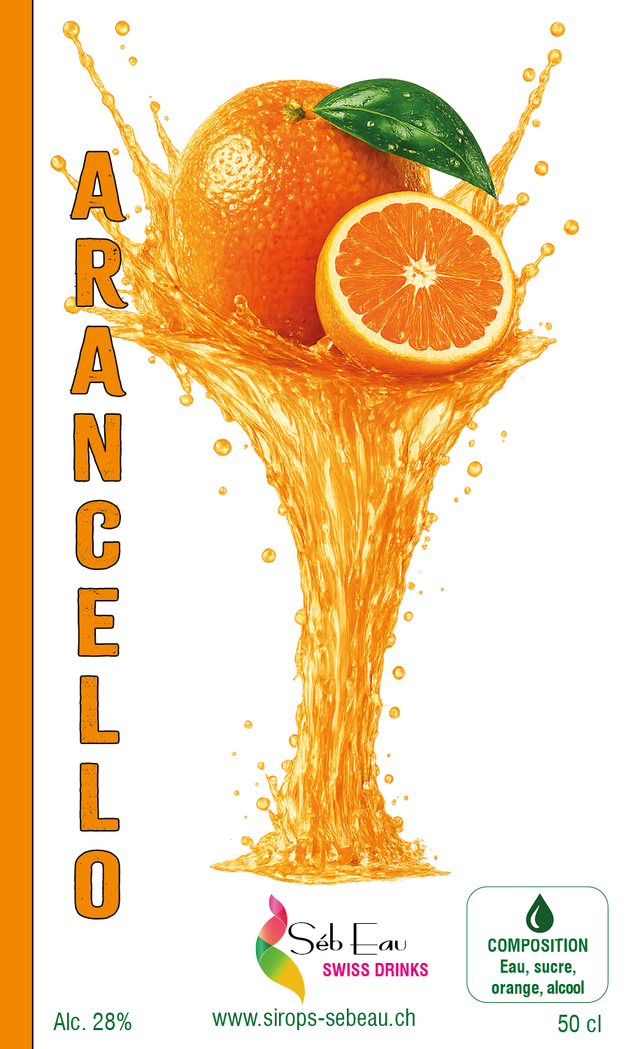 Etiquette Arancello 120x76